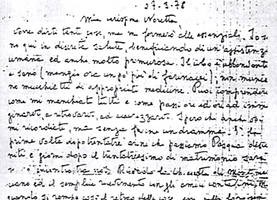 Frammento di lettera del carteggio di Moro alla famiglia